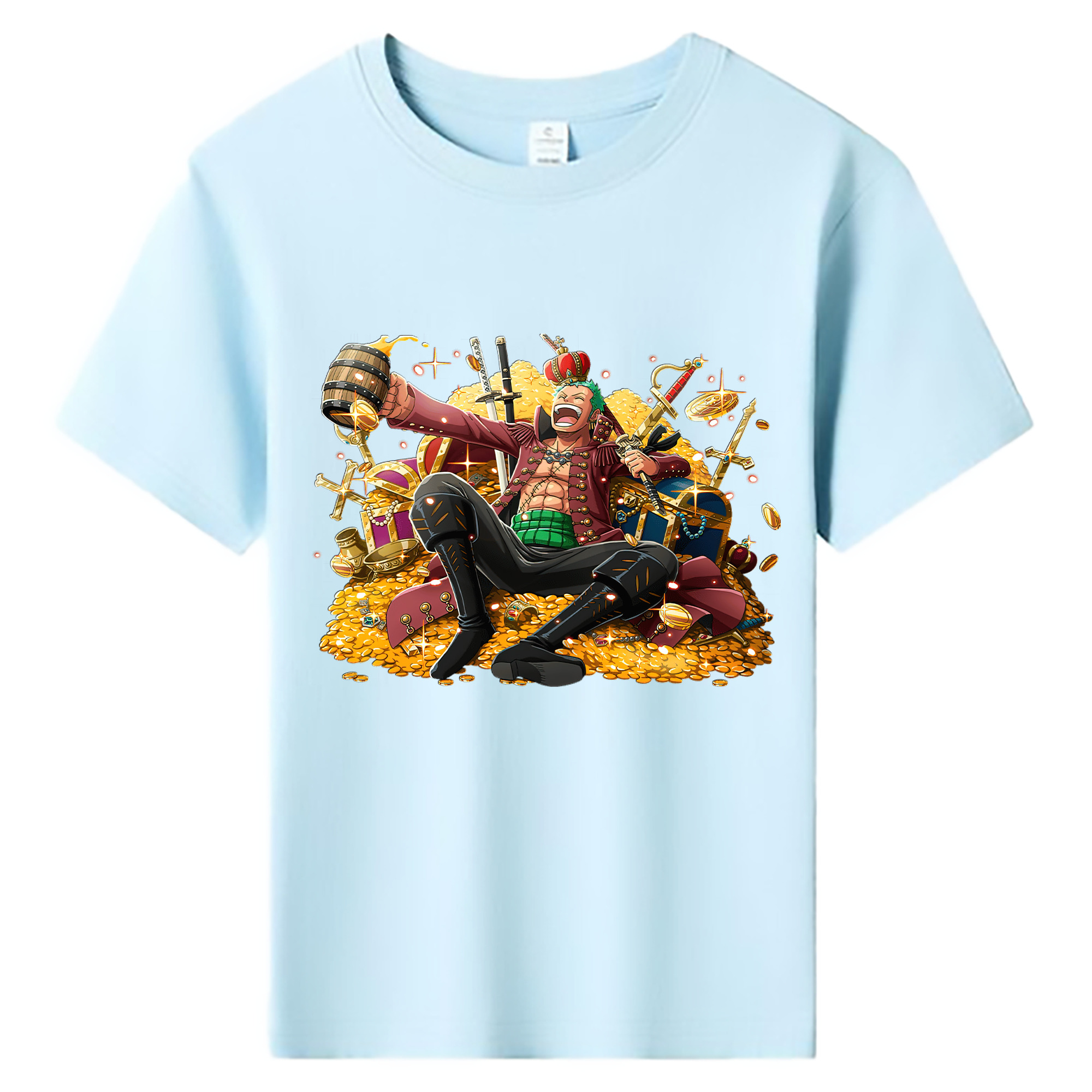 ワンピース ロロノア・ゾロ ONE PIECE Roronoa Zoro 綿100％キッズTシャツ（フロントプリント）